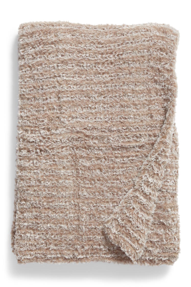 Lazy Days Faux Fur Throw Blanket, Main, color, TAN GREIGE