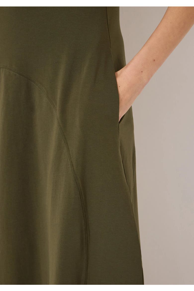 Barrel Cotton Jersey Dress, Alternate, color, Khaki