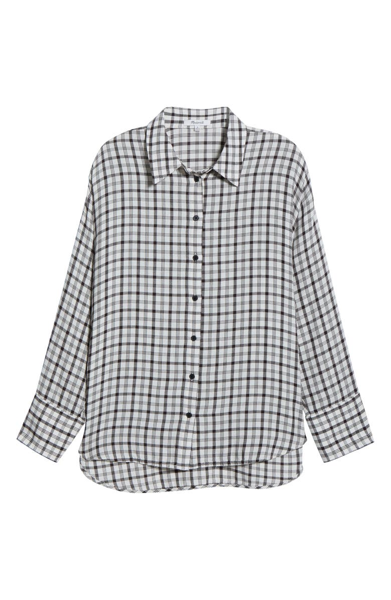 Madewell Heathered Flannel Dolman Button-Up Shirt, Alternate, color, Antique Cream