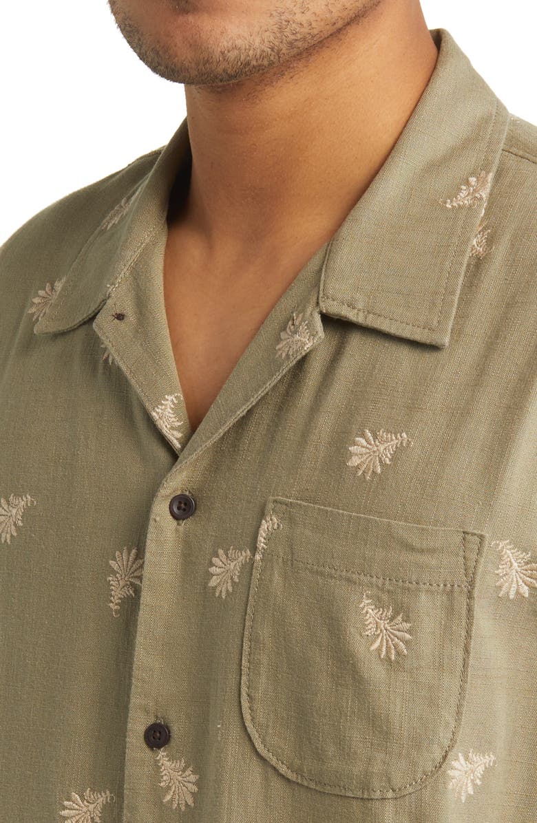 Treasure & Bond Regular Fit Embroidered Camp Shirt, Alternate, color, 