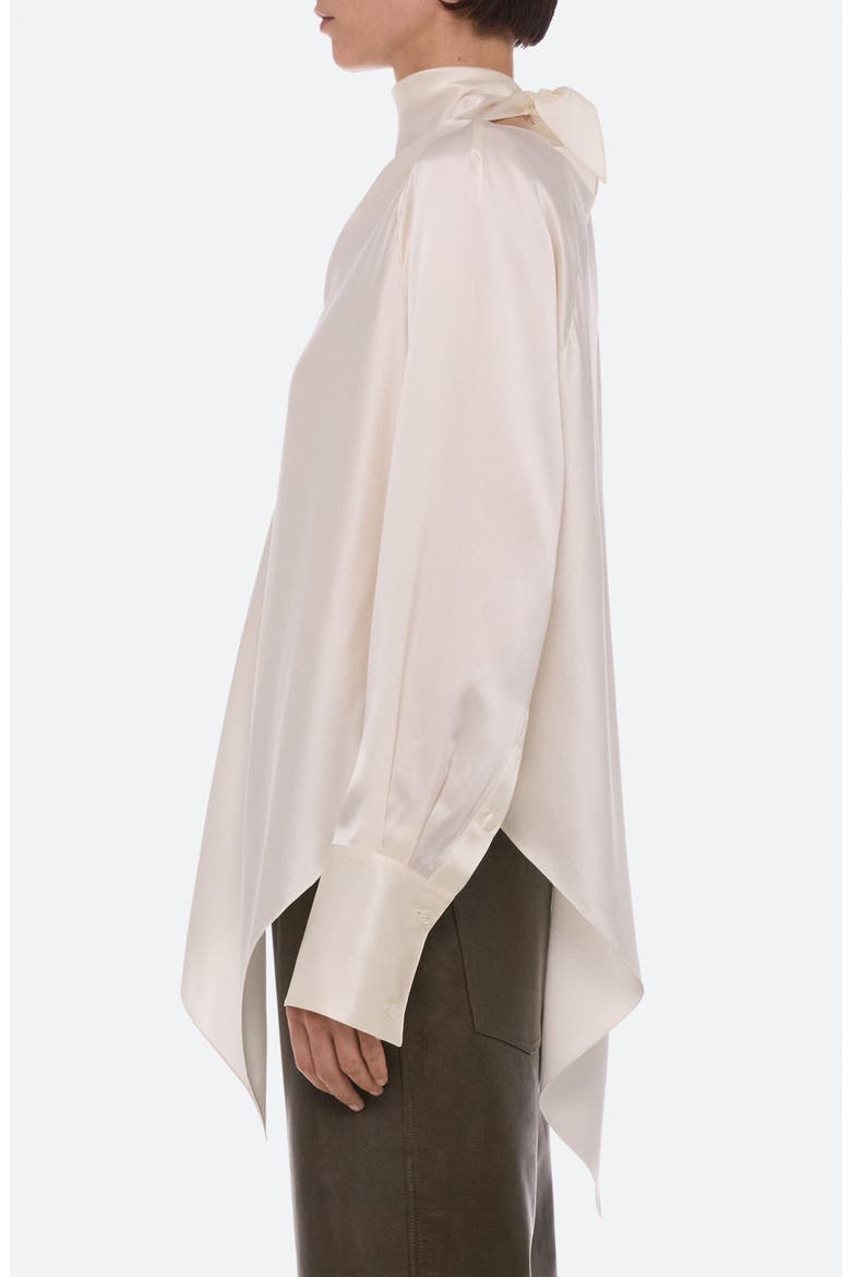 Silk Cowl Neck Top, Alternate, color, IVORY