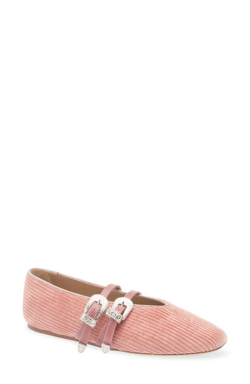 Le Monde Beryl Claudia Corduroy Mary Jane Flat In Animal Print