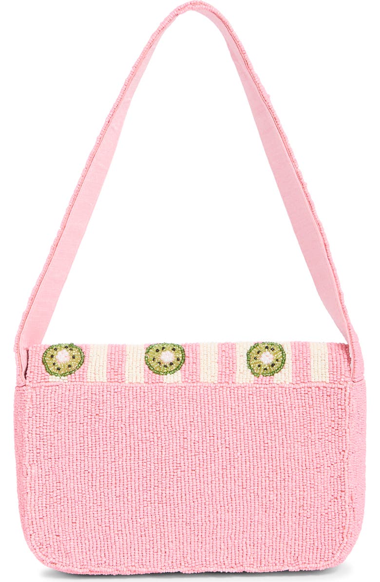 Collection XIIX Kiwi Stripe Beaded Baguette Shoulder Bag, Alternate, color, Pink Multi