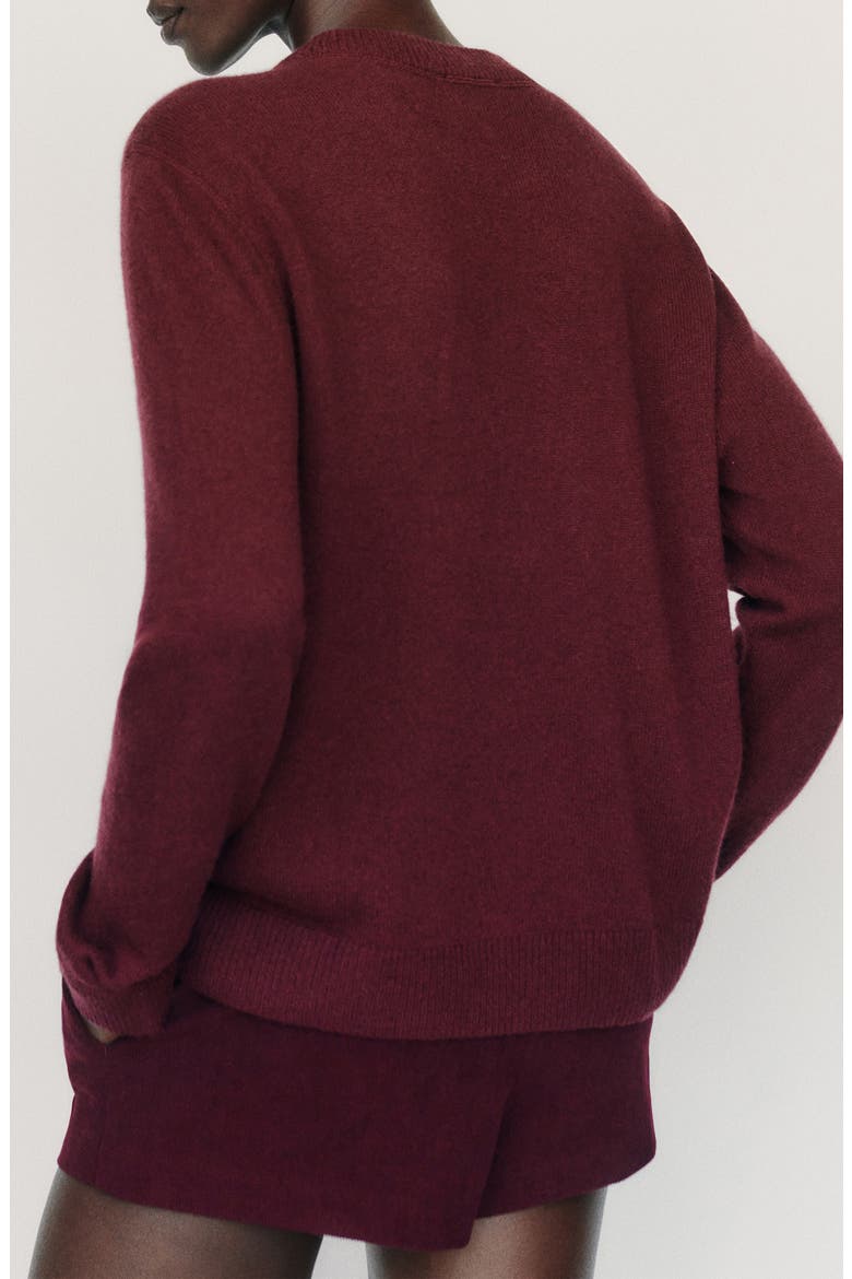 Cashmere Boyfriend Sweater, Alternate, color, BOYSENBERRY