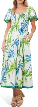 FLYING TOMATO Print Midi Dress