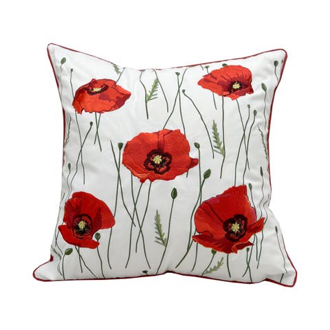 Poppy Pattern Indoor/Outdoor Accent Pillow