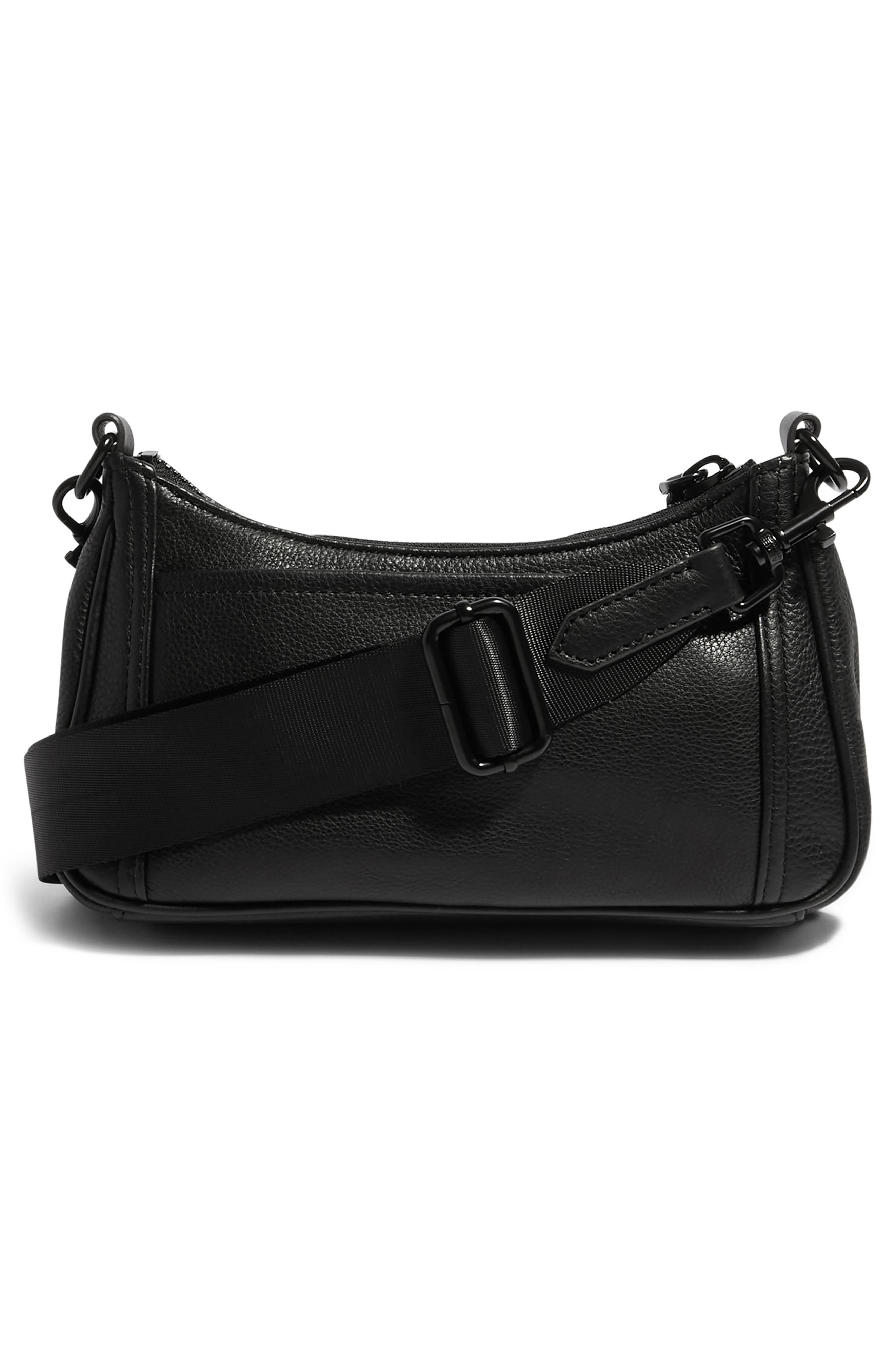 Kestenberg Topaz Leather Crossbody with Pouch, Alternate, color, BLACK WITH SHINY BLACK STUDS