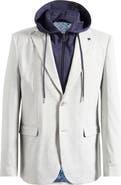 SOUL OF LONDON Notch Lapel Blazer with Removable Hooded Bib