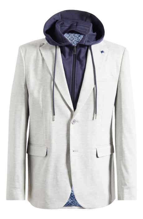 SOUL OF LONDON Notch Lapel Blazer with Removable Hooded Bib