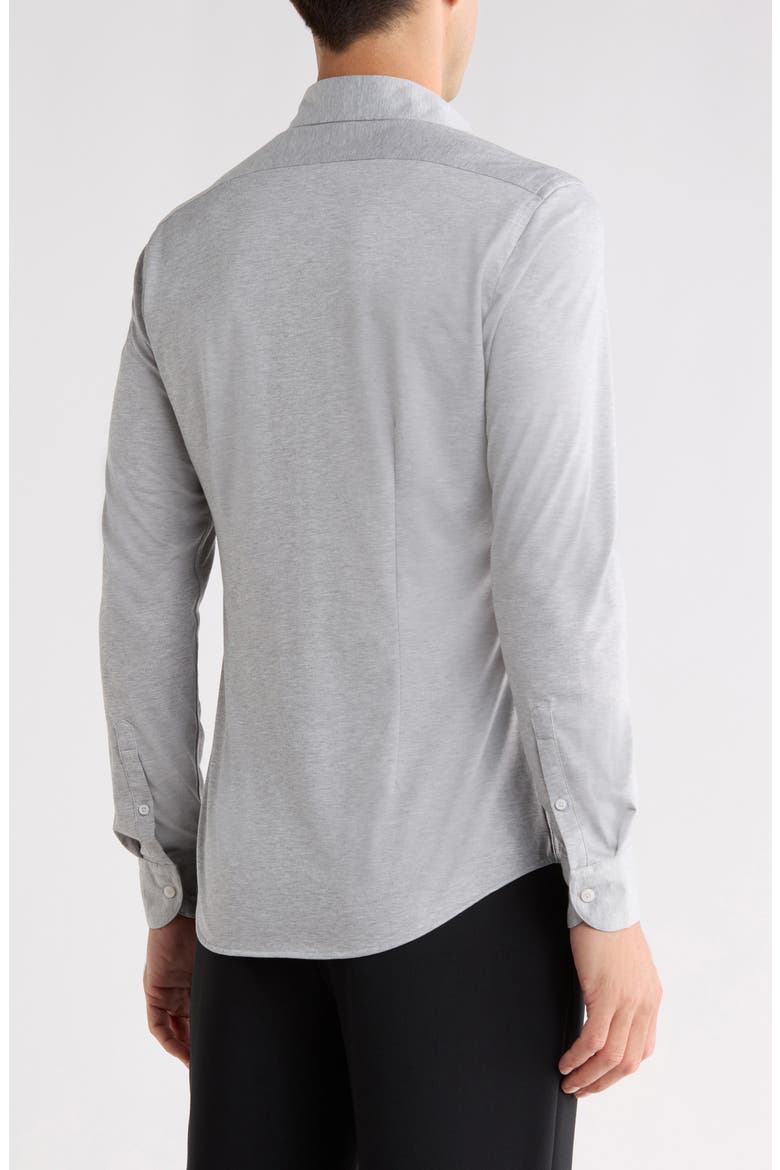Nate Solid Button-Up Shirt, Alternate, color, GREY
