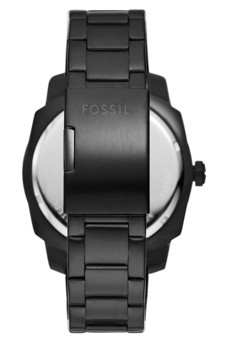 Machine Bracelet Watch, 49mm, Alternate, color, BLACK