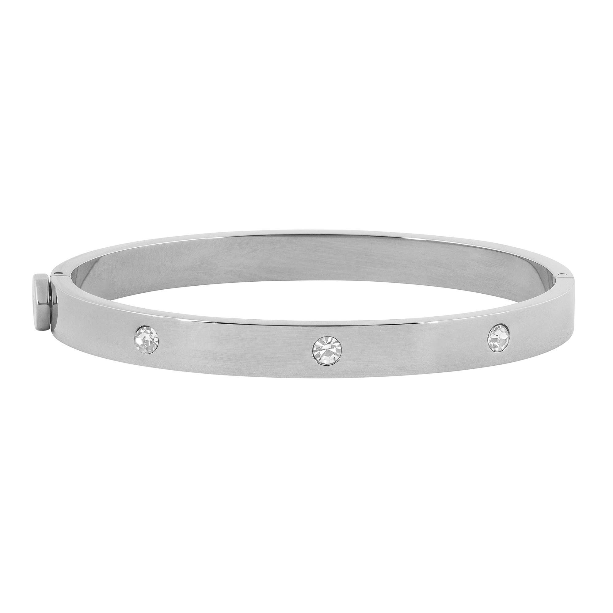 Electric Picks Forever Bangle Bracelet in Silver 