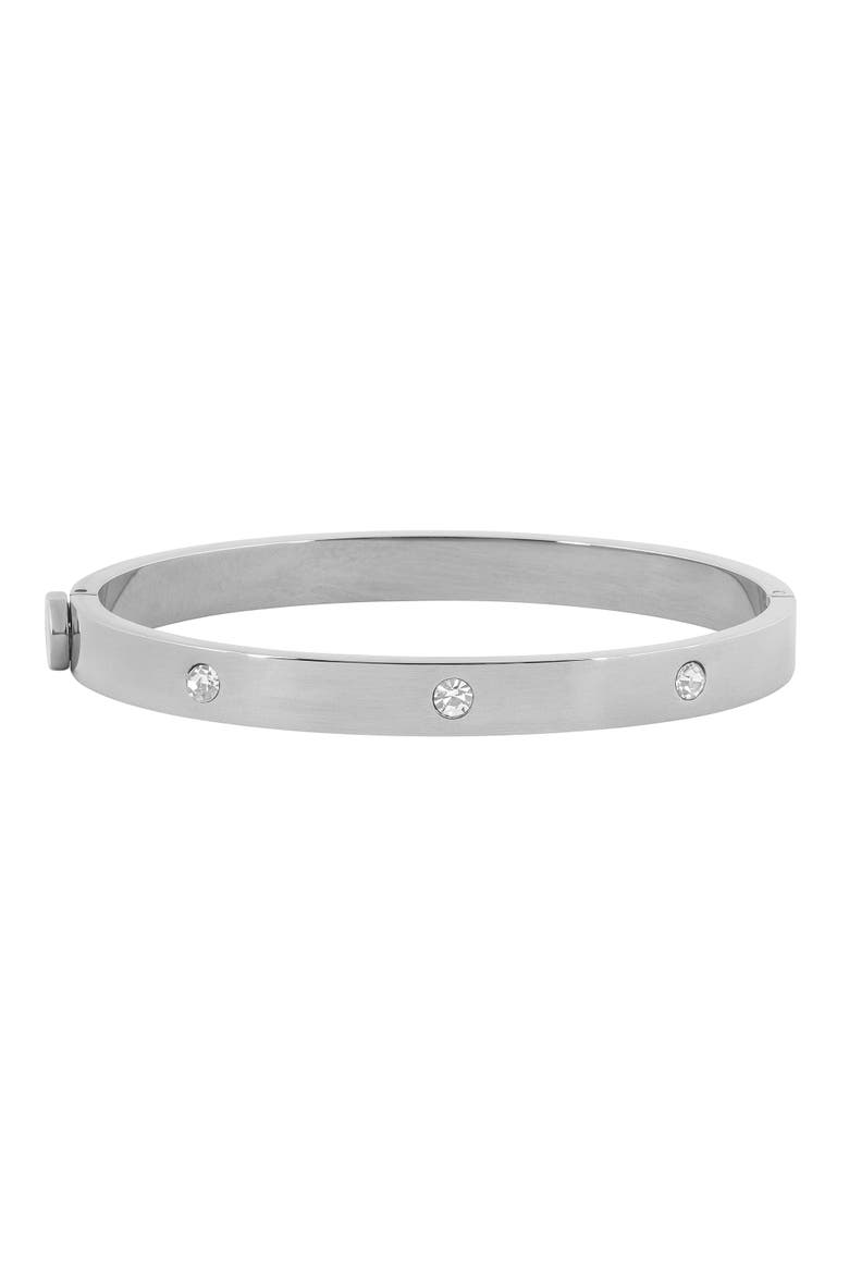 Forever Bangle Bracelet, Main, color, Silver