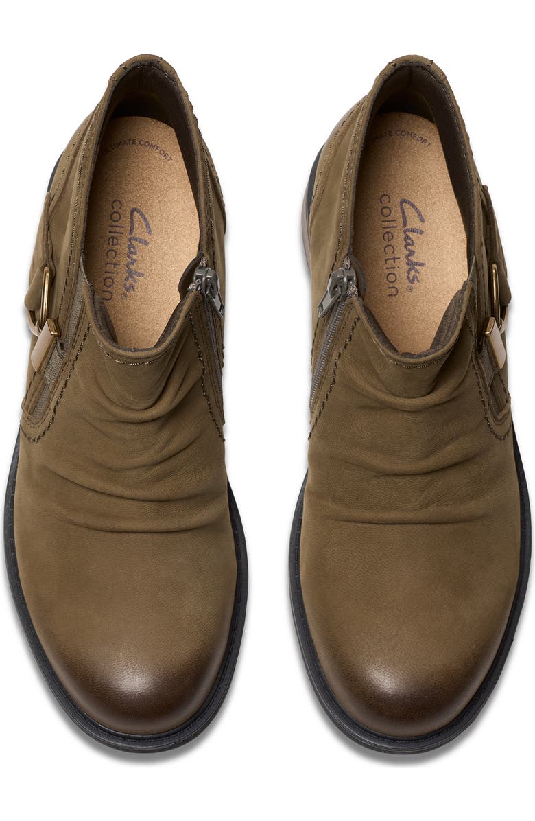 Clarks<sup>®</sup> Hearth Clara Ankle Boot, Alternate, color, Slate Nubuck