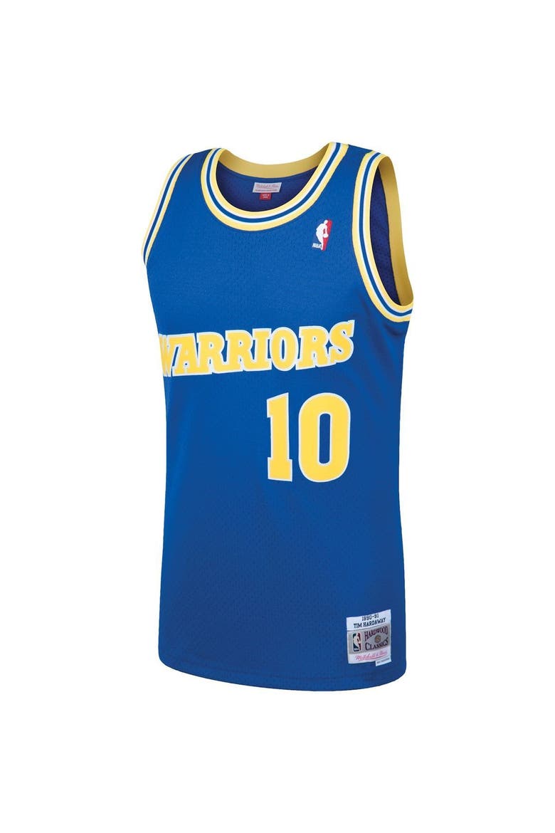 Men's Mitchell & Ness Tim Hardaway Royal Golden State Warriors 1990/91 Hardwood Classics Swingman Jersey, Alternate, color, Royal