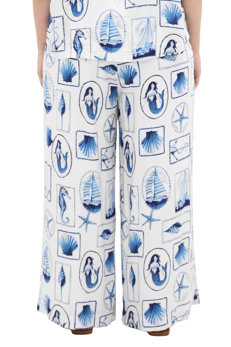 Liana Print Wide Leg Pants, Alternate, color, AMALFI POSTCARD