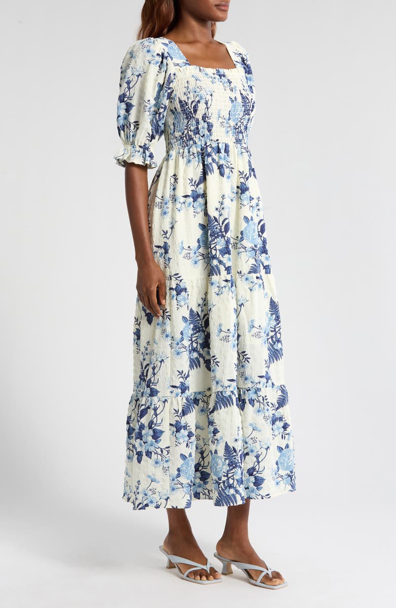 Chelsea28 Smocked Bodice Maxi Dress, Alternate, color, 