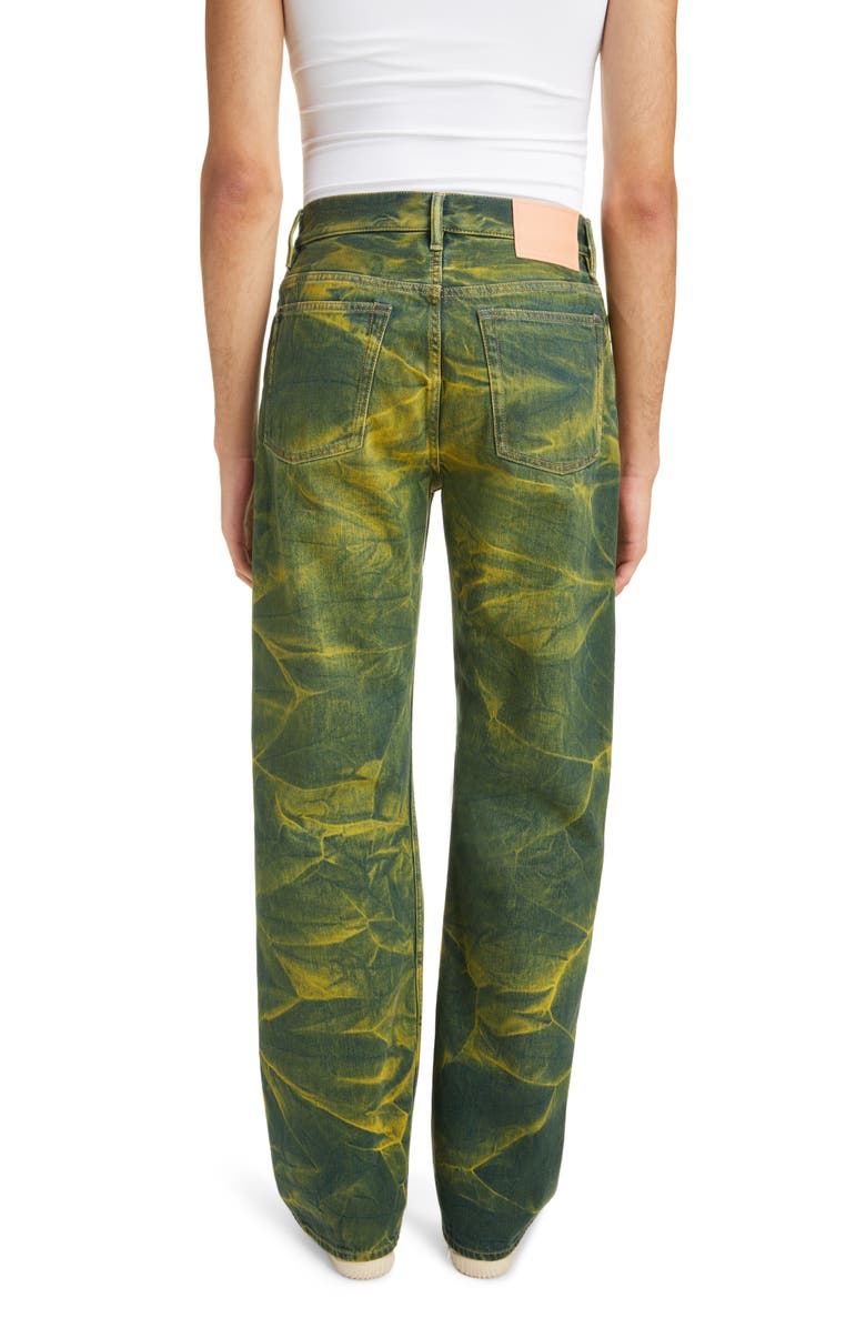 Acne Studios 2021M Tie Dye Cotton Denim Straight Leg Jeans, Alternate, color, 
