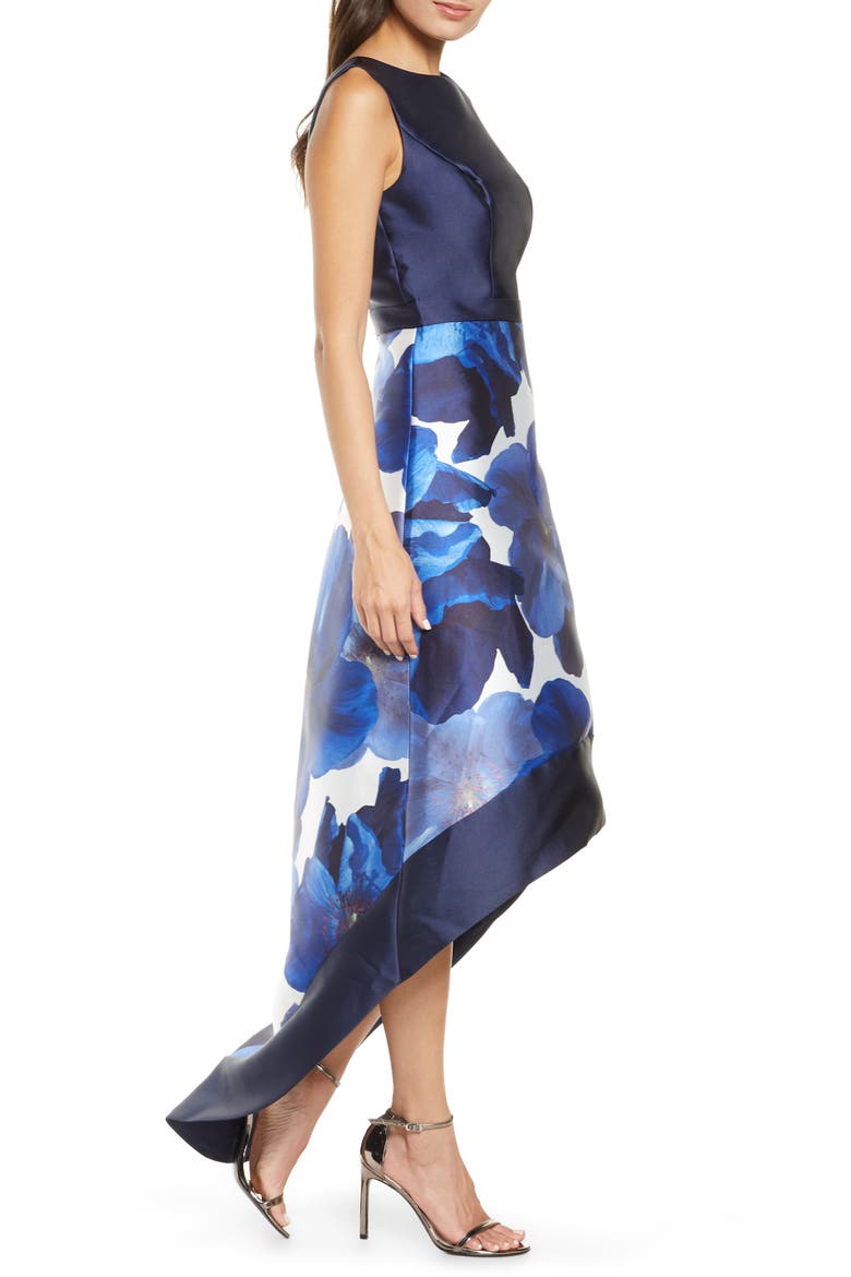 Bray High/Low Gown, Alternate, color, NAVY