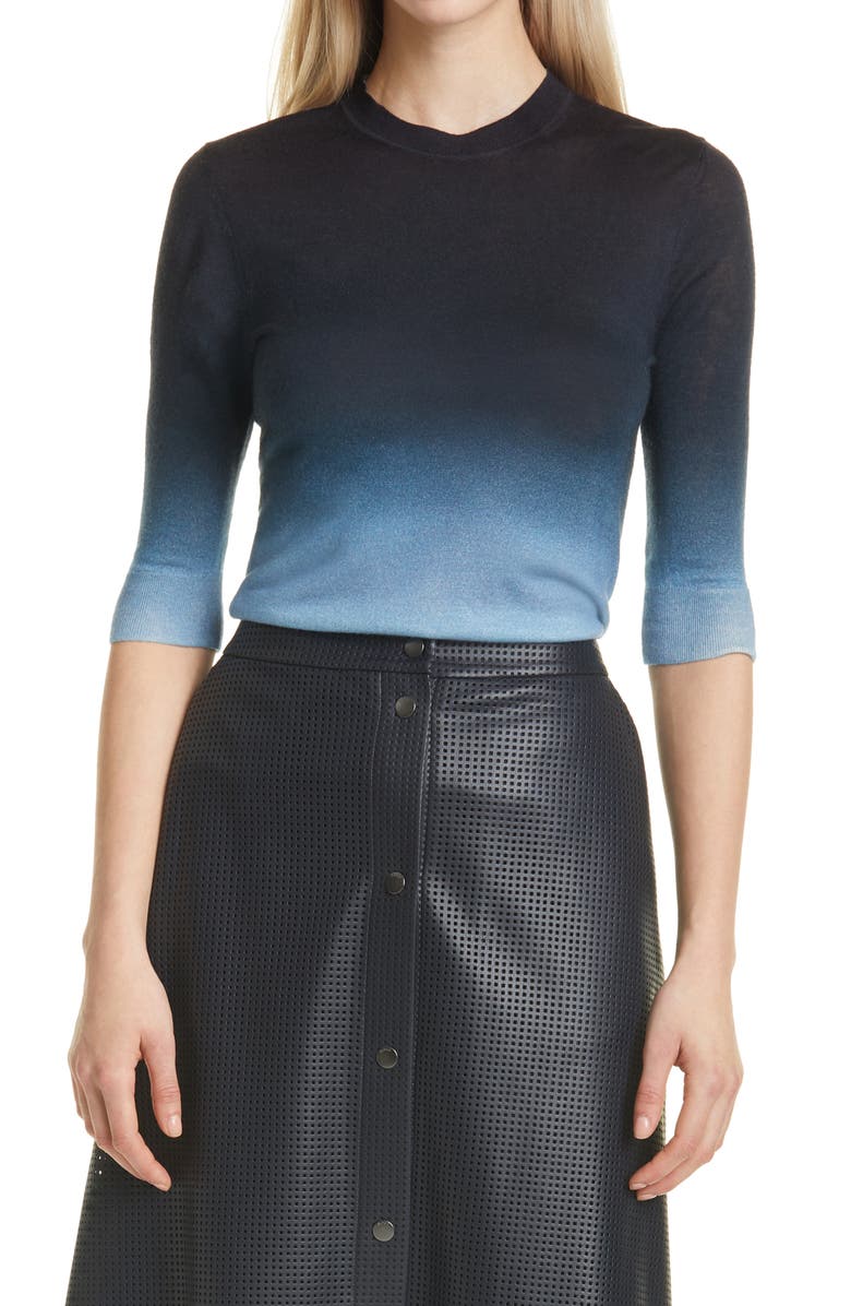 BOSS Feyah Dip Dye Wool Crewneck Sweater, Main, color,