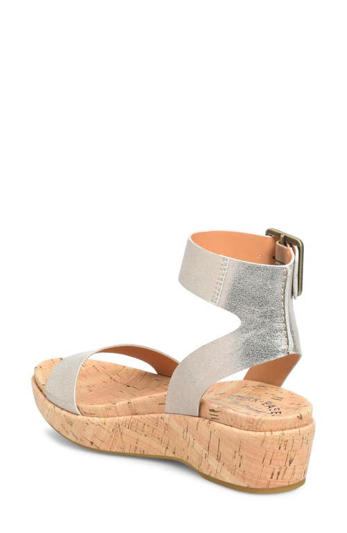 Kork-ease Mullica Ankle Strap Platform Wedge Sandal In Gold Metallic