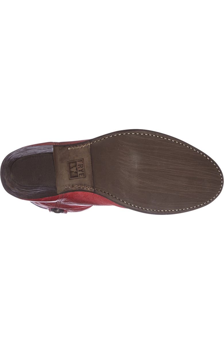 Frye 'Jackie Button' Short Bootie, Alternate, color, Burgundy Leather