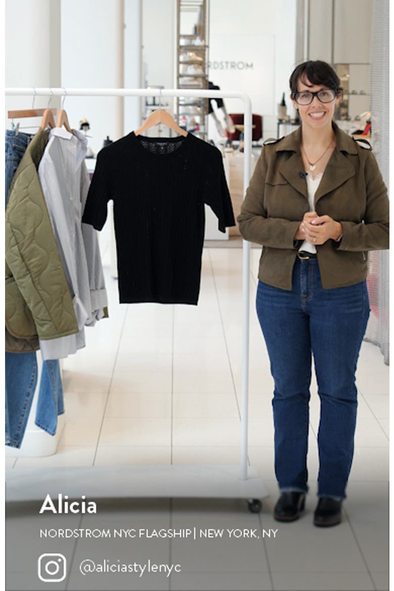 Tina Short Sleeve Merino Wool Sweater video