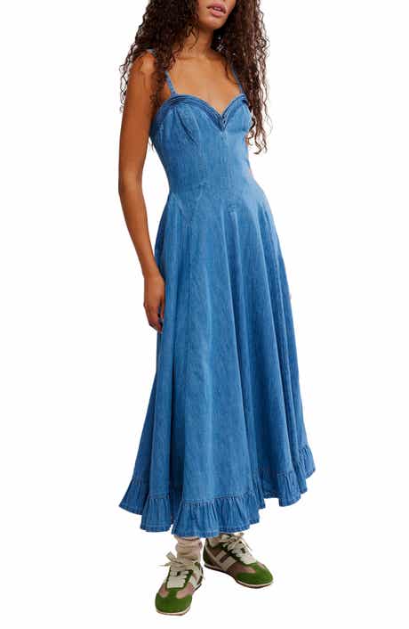 Another Season Denim Midi Dress