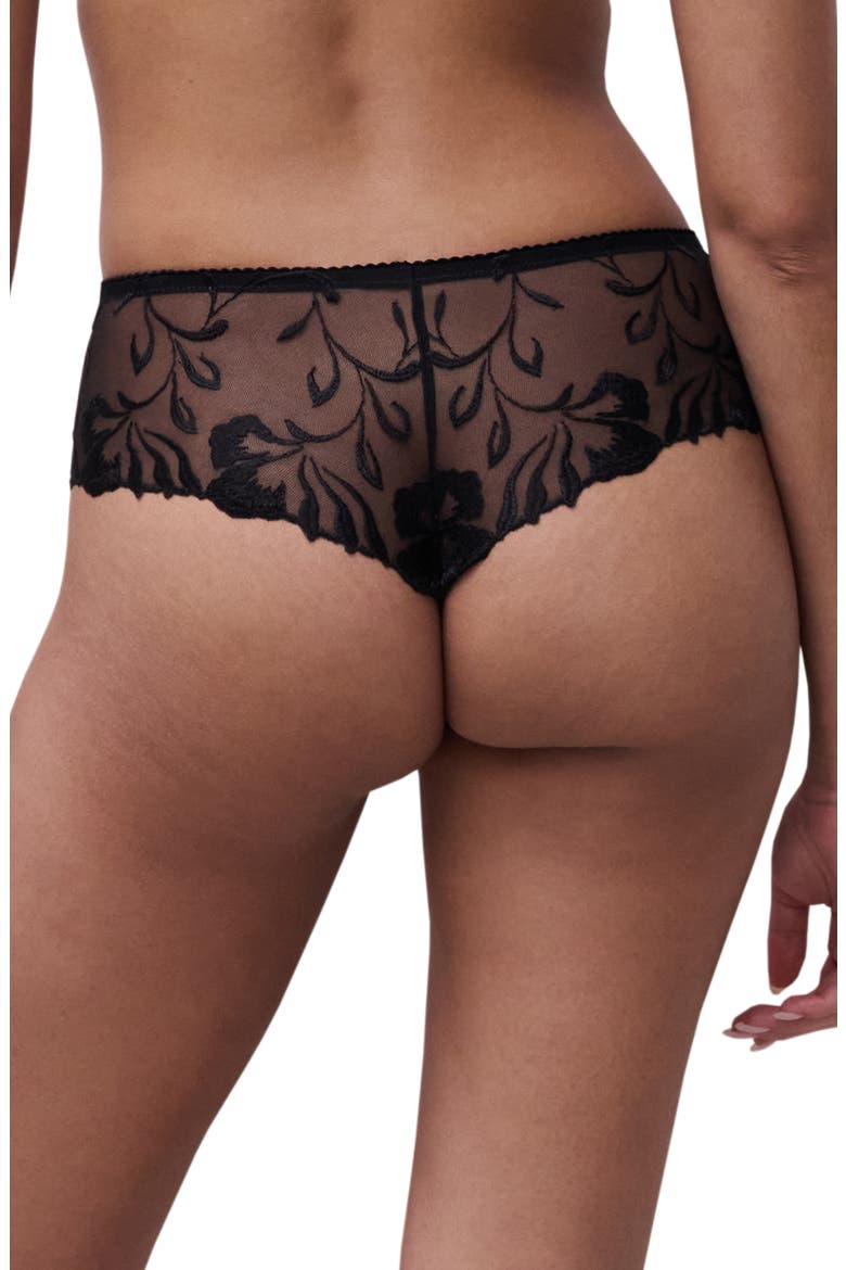 Majestic Cheeky Hipster Briefs, Alternate, color, BLACK