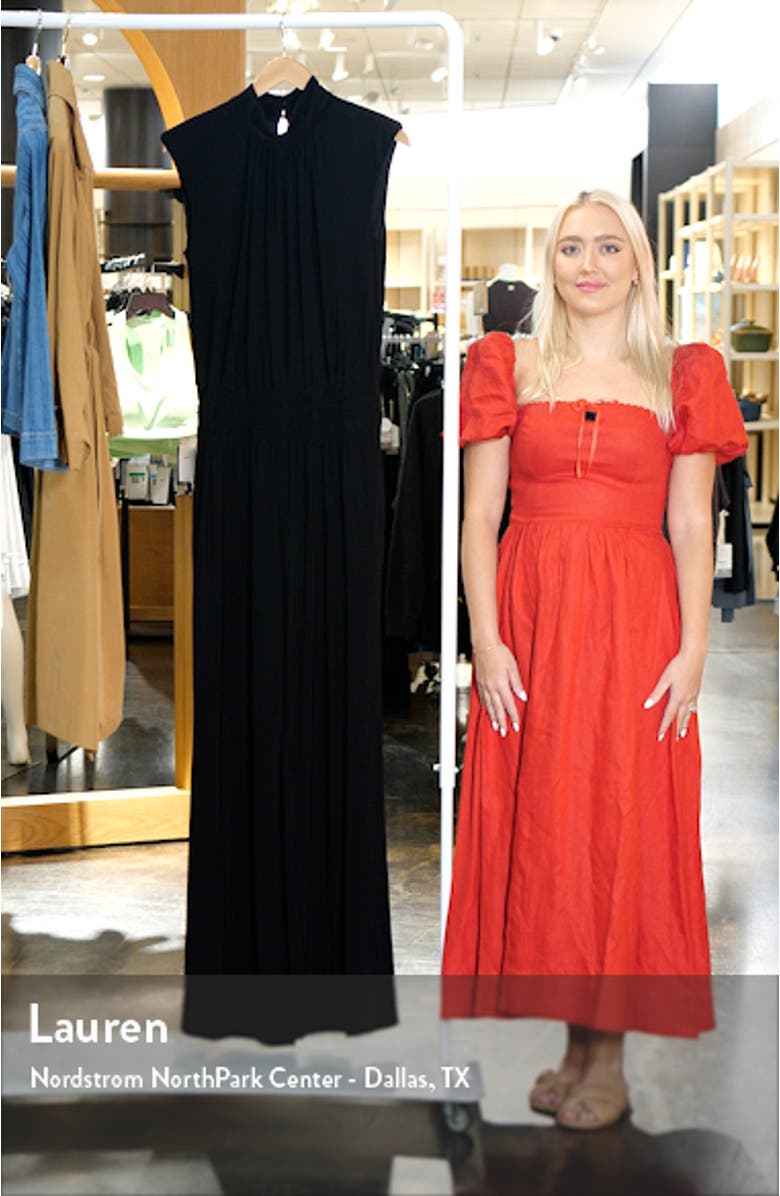 Dani Shirred Neck Sleeveless Jumpsuit, sales video thumbnail