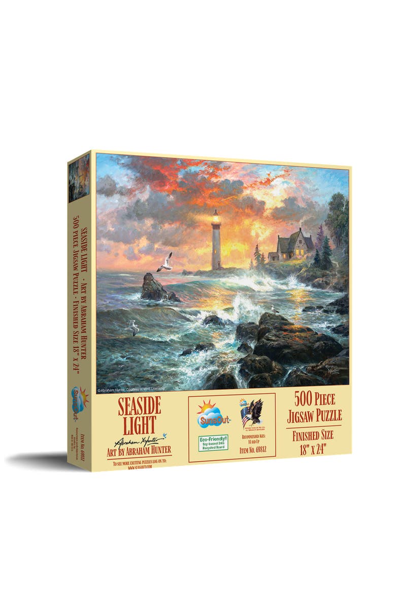 Sunsout Seaside Light 500 piece Jigsaw Puzzle for Adults, Main, color, Multicolor