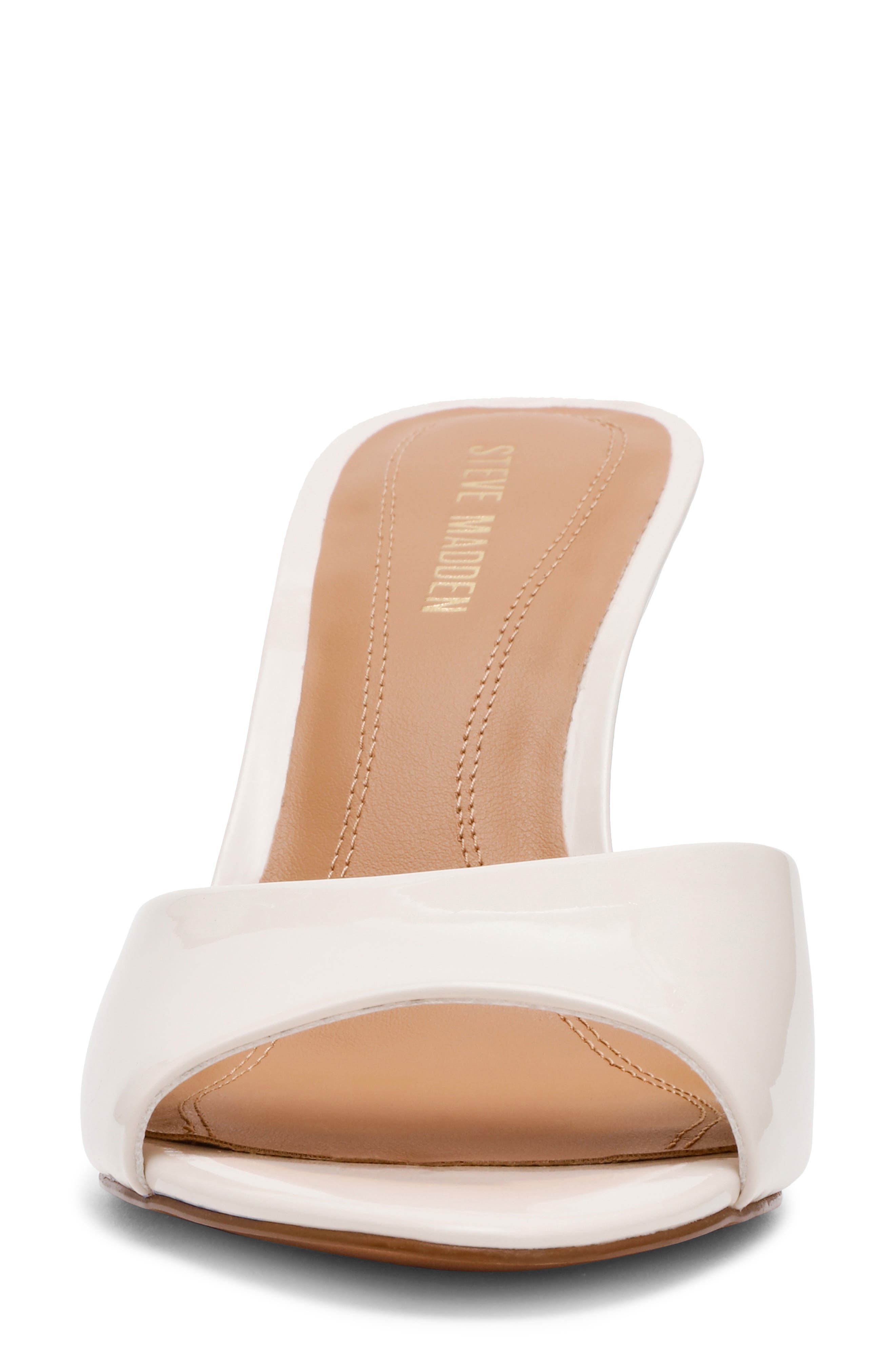 Santi Slide Sandal, Alternate, color, BONE PATENT