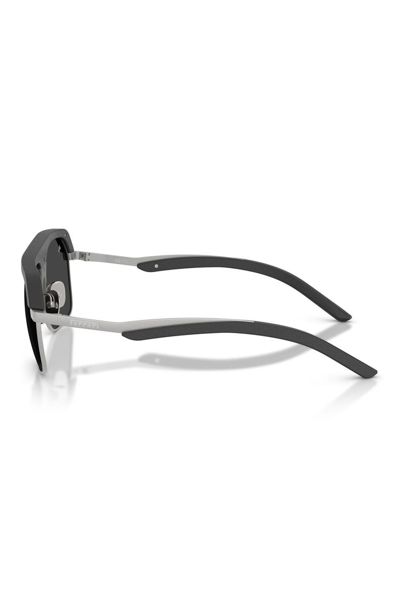 56mm Polarized Pillow Sunglasses, Alternate, color, BLACK / DARK GREY POLAR