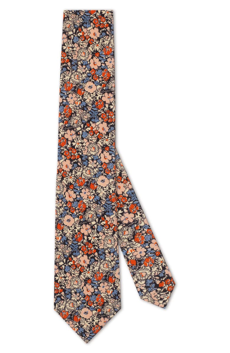 Gucci x Liberty London Floral Print Silk Crepe Tie, Main, color, 