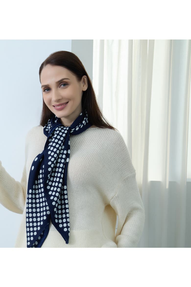 The Sutton Scarf, Alternate, color, Blue/White
