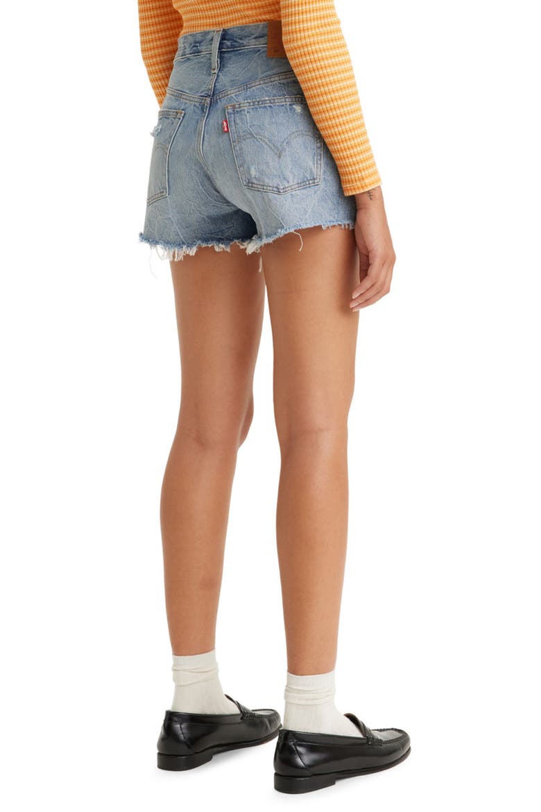 501® Original Ripped Cutoff Denim Shorts, Alternate, color, CAMP POINT