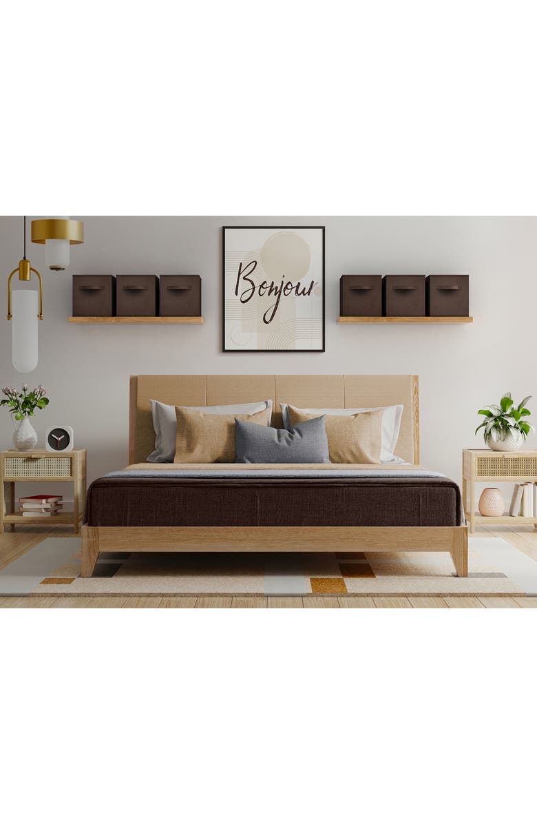 SORBUS Large Collapsible Storage Cube, Alternate, color, Chocolate