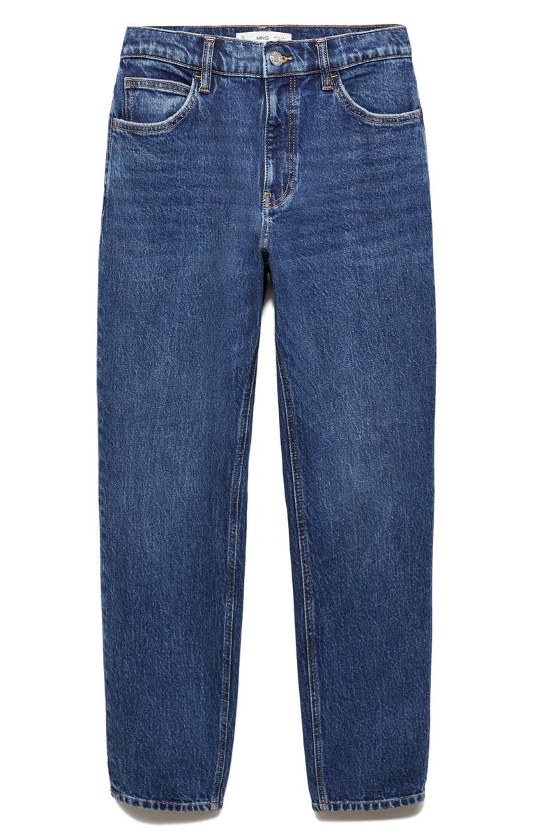 MANGO High Waist Ankle Mom Jeans, Alternate, color,
