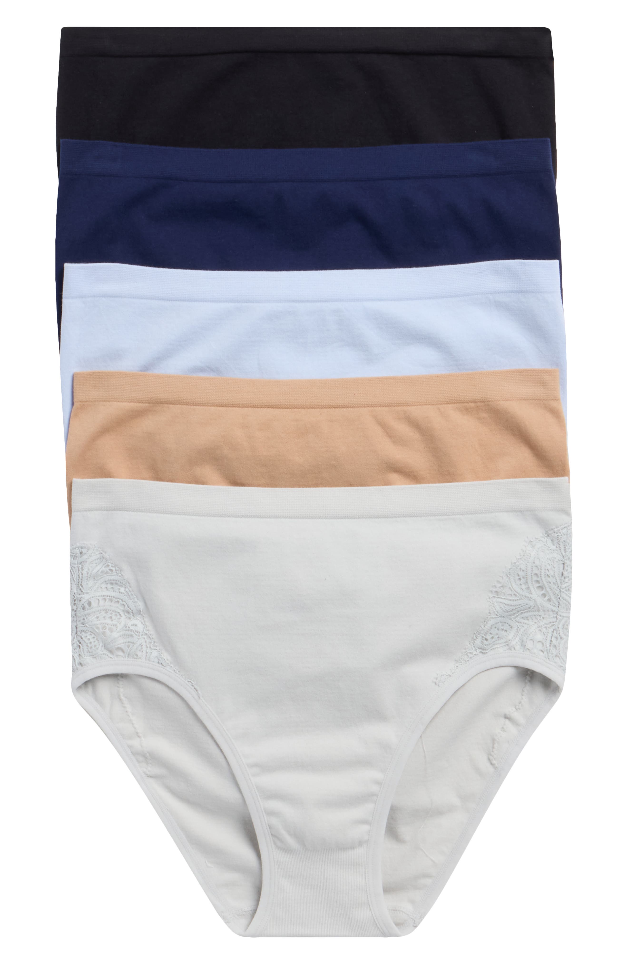 Lands' End 5-Pack Cotton Comfort Seamless Briefs