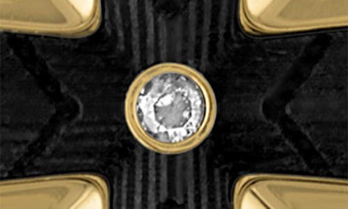 Esquire Cubic Zirconia Carbon Fiber Cross Pendant