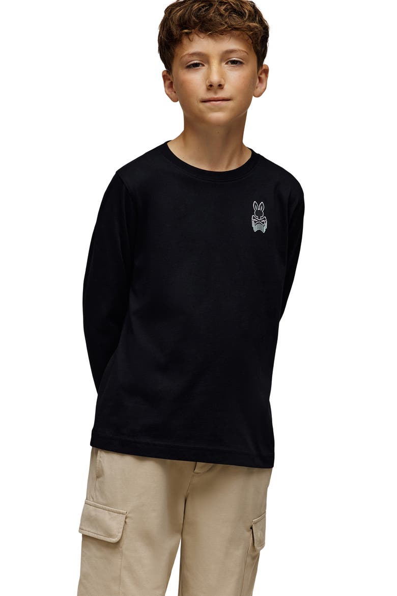 Kids' Johnny Pima Cotton Graphic T-Shirt, Alternate, color, BLACK