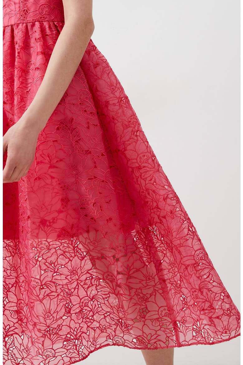 Embroidered Lace Dress, Alternate, color, AZALEA