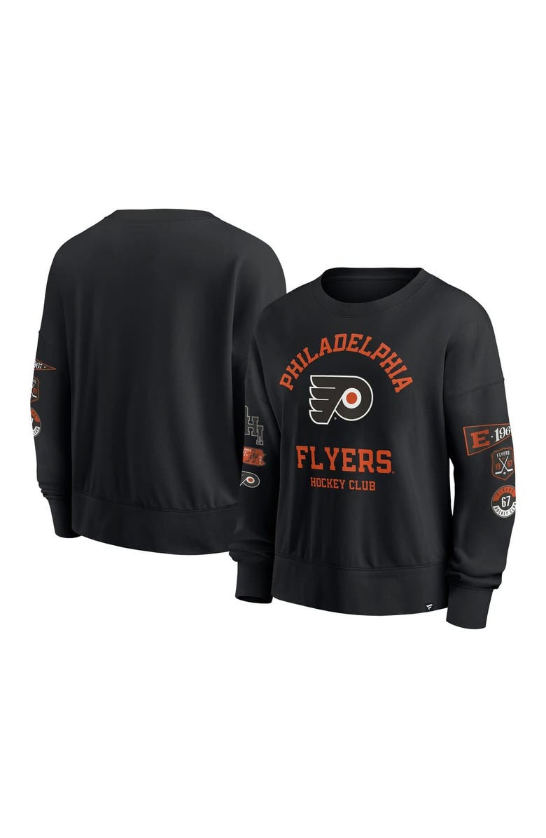FANATICS Women's Fanatics Black Philadelphia Flyers Go Team Pullover Sweatshirt, Main, color, Black