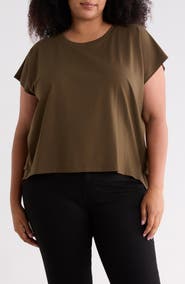 Eileen Fisher Crewneck Short Sleeve Box Top