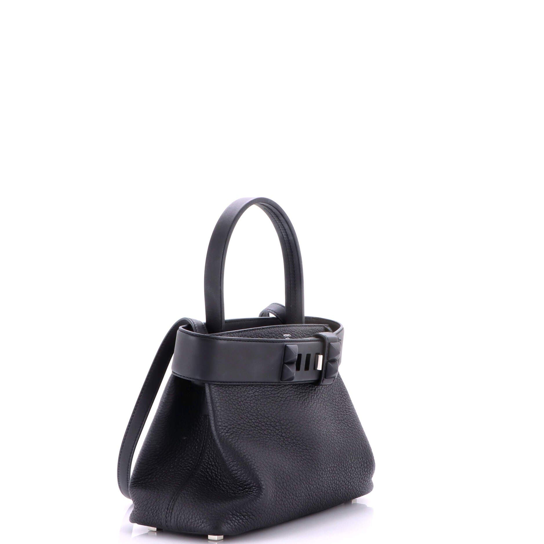 Pre-Owned Hermes Medor Handbag Togo, Alternate, color, Noir