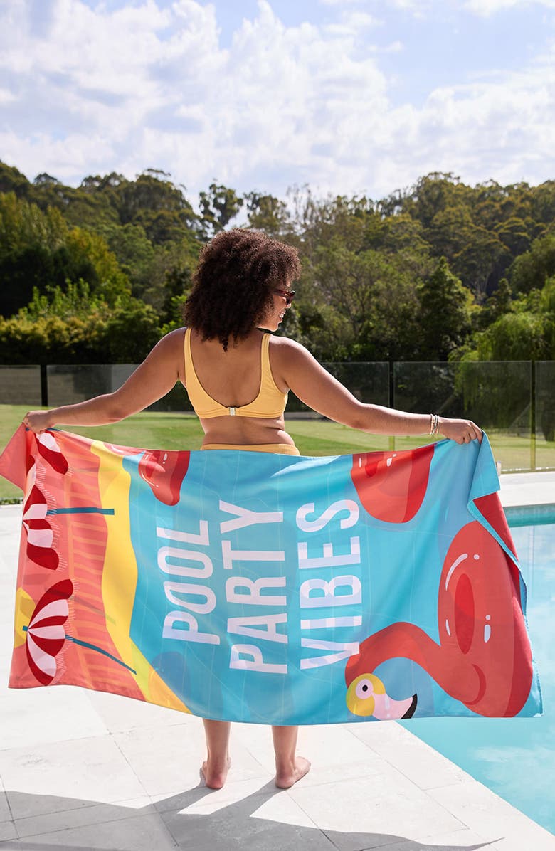 Dock & Bay Quick Dry Beach Towel, Alternate, color, Pool Party Vibes
