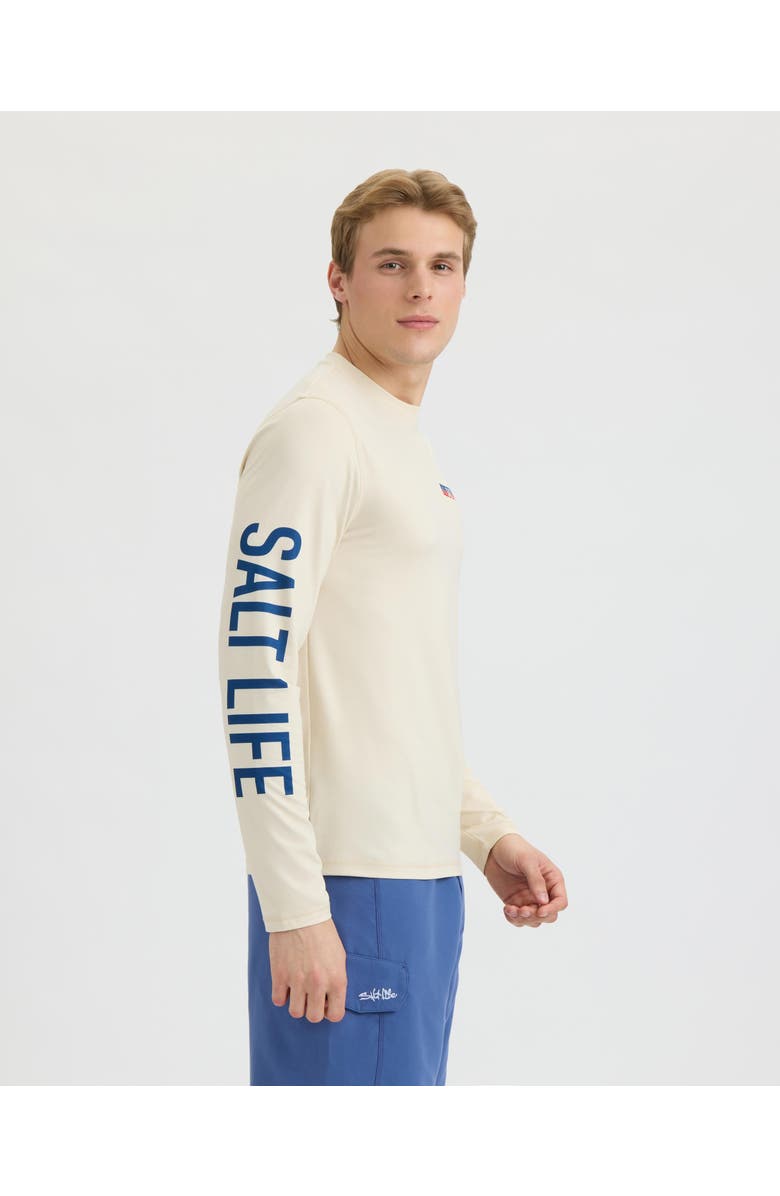 Salt Life Tuna Tournament Long Sleeve SLX Performance Tee, Alternate, color, Chalk