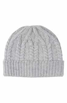 Sofia Cashmere Cable Stitched Cuffed Cashmere Beanie