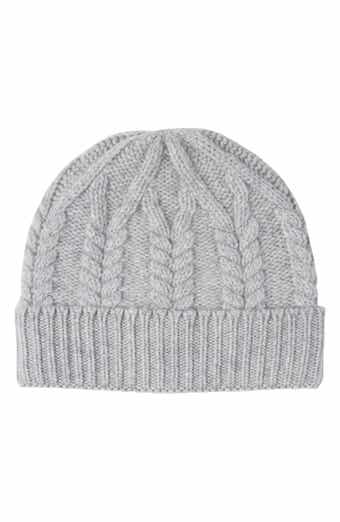 Sofia Cashmere Cable Stitched Cuffed Cashmere Beanie