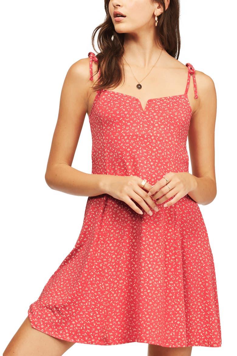 Sunny Bliss Sundress, Main, color, TANGO RED
